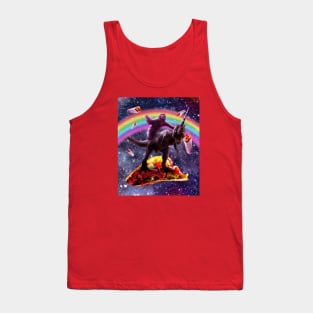 Sloth Riding Unicorn Dinosaur on Burrito Tank Top